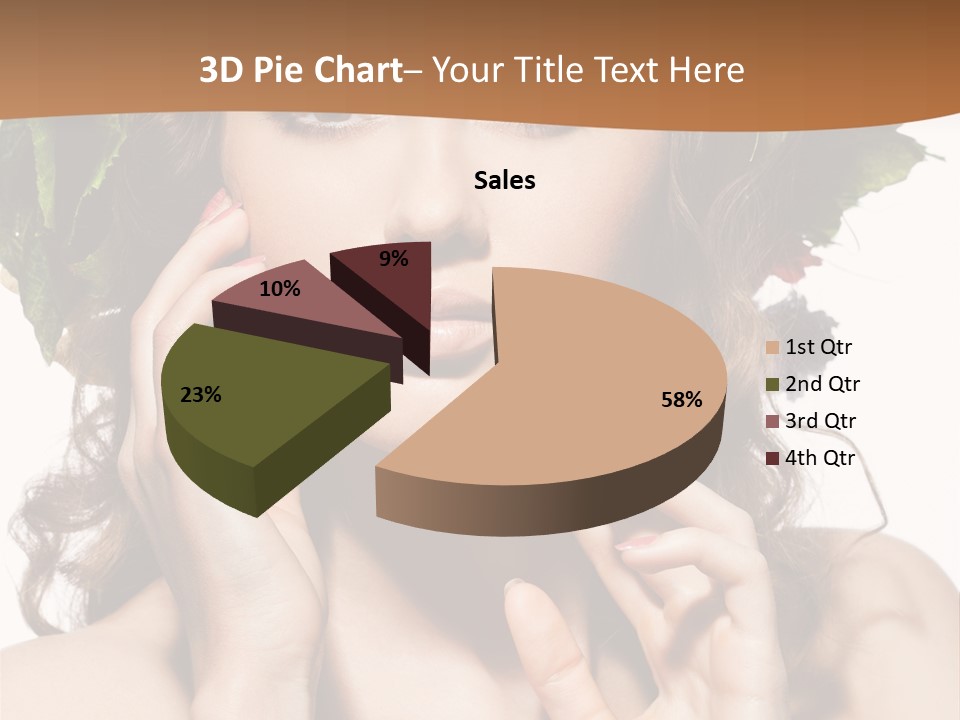 Girl With A Wreath On Her Head PowerPoint Template