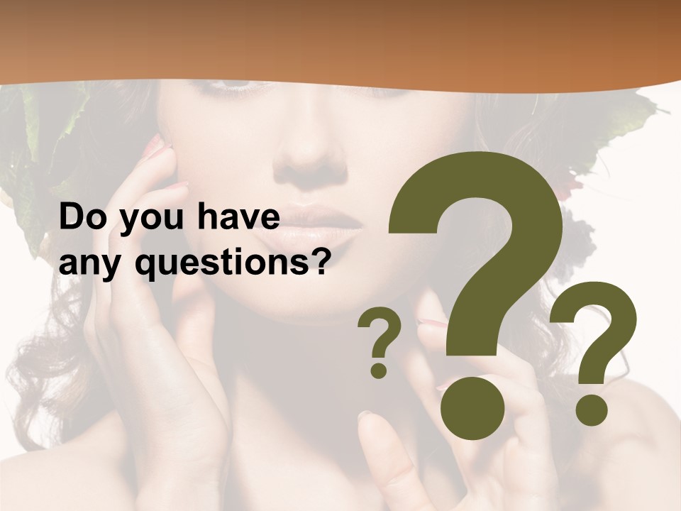 Girl With A Wreath On Her Head PowerPoint Template