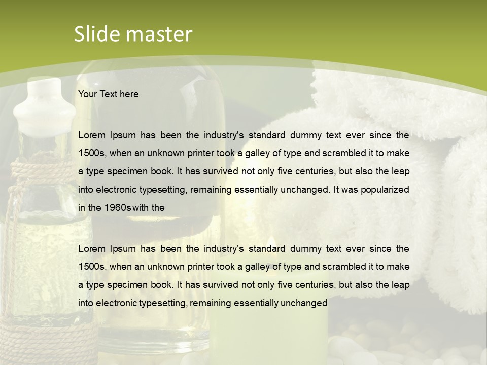 Massage Oil PowerPoint Template