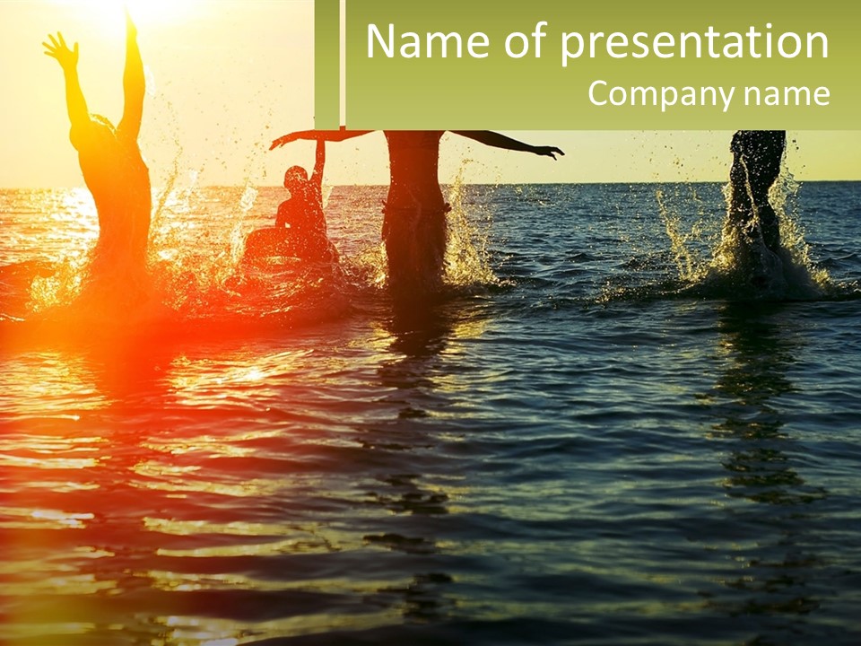 Swim In The Sea PowerPoint Template
