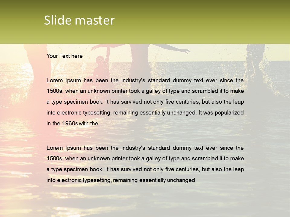 Swim In The Sea PowerPoint Template