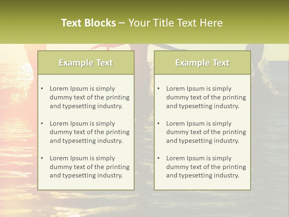 Swim In The Sea PowerPoint Template