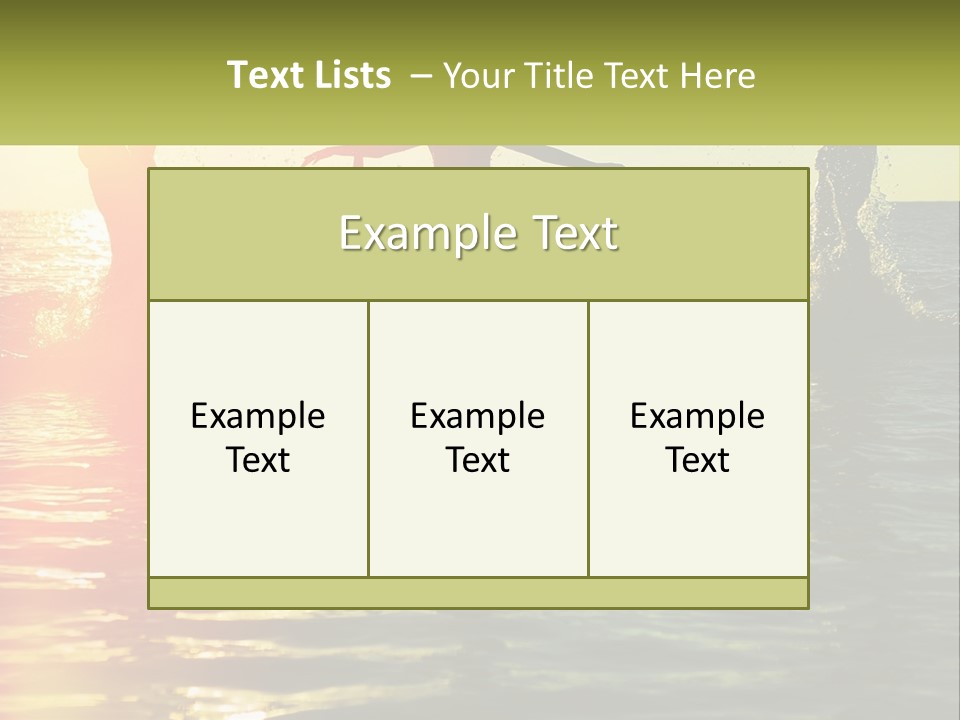 Swim In The Sea PowerPoint Template