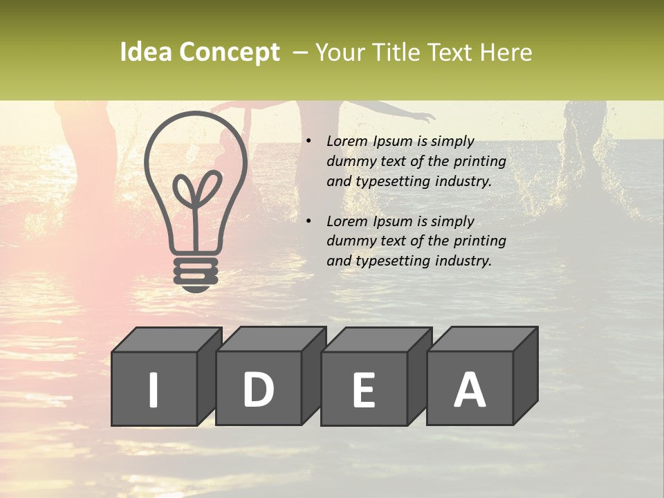 Swim In The Sea PowerPoint Template