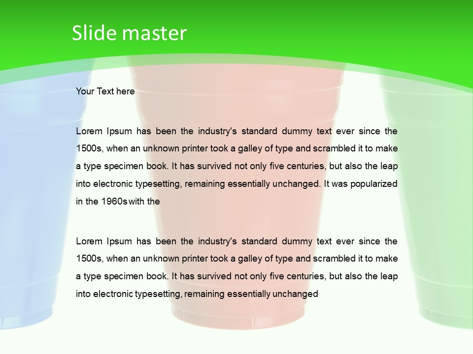 Plastic Cups PowerPoint Template