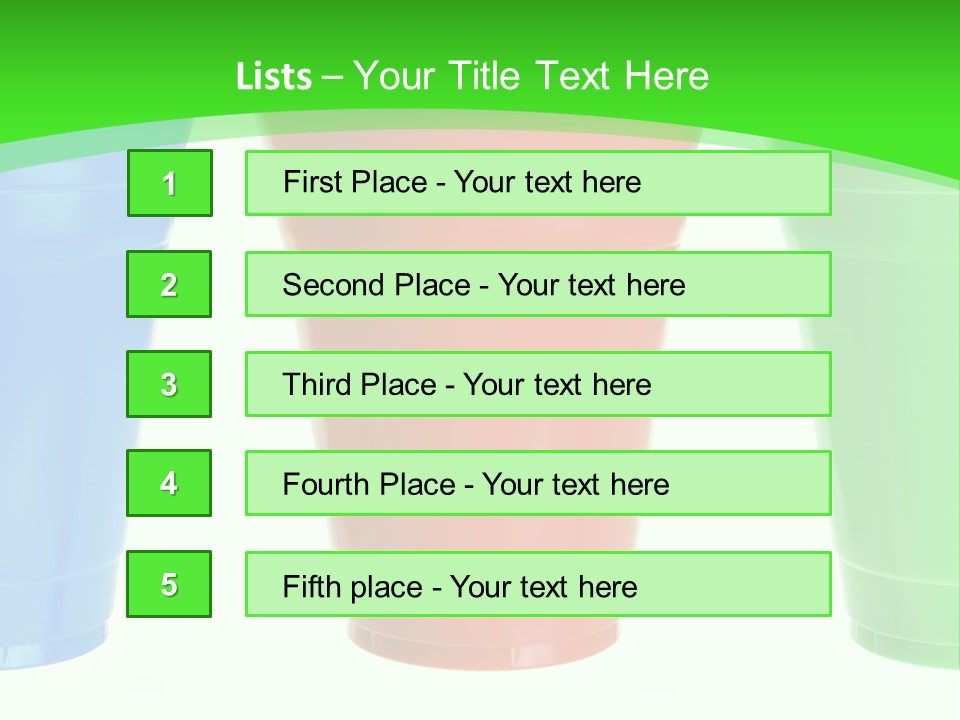 Plastic Cups PowerPoint Template