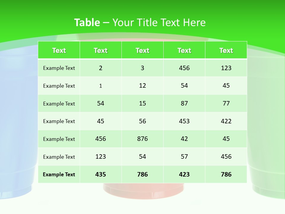 Plastic Cups PowerPoint Template