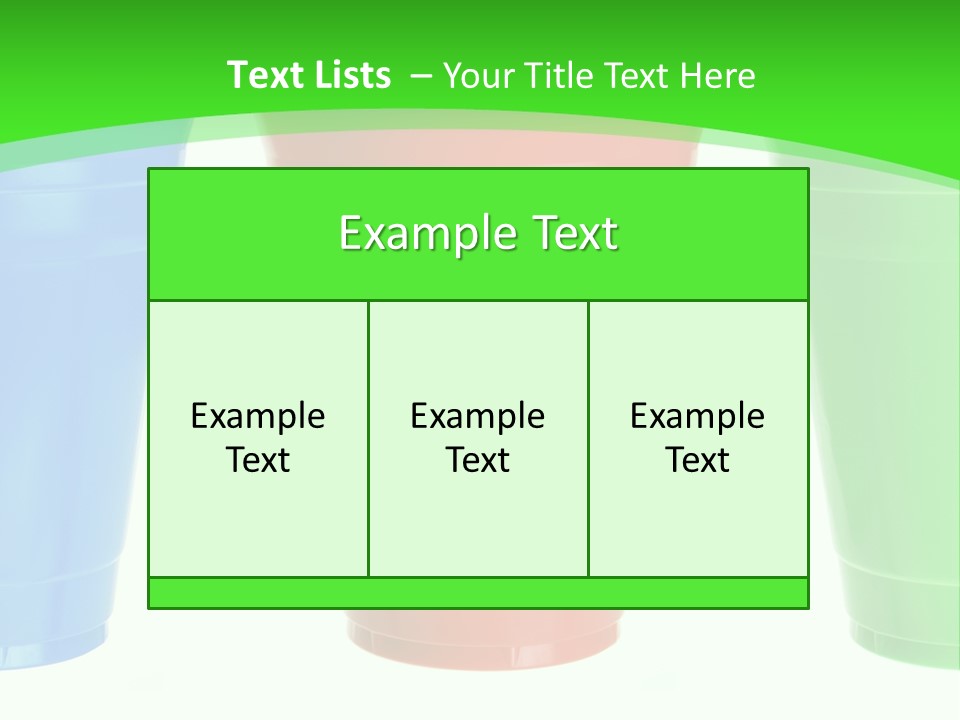 Plastic Cups PowerPoint Template