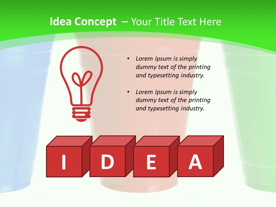 Plastic Cups PowerPoint Template