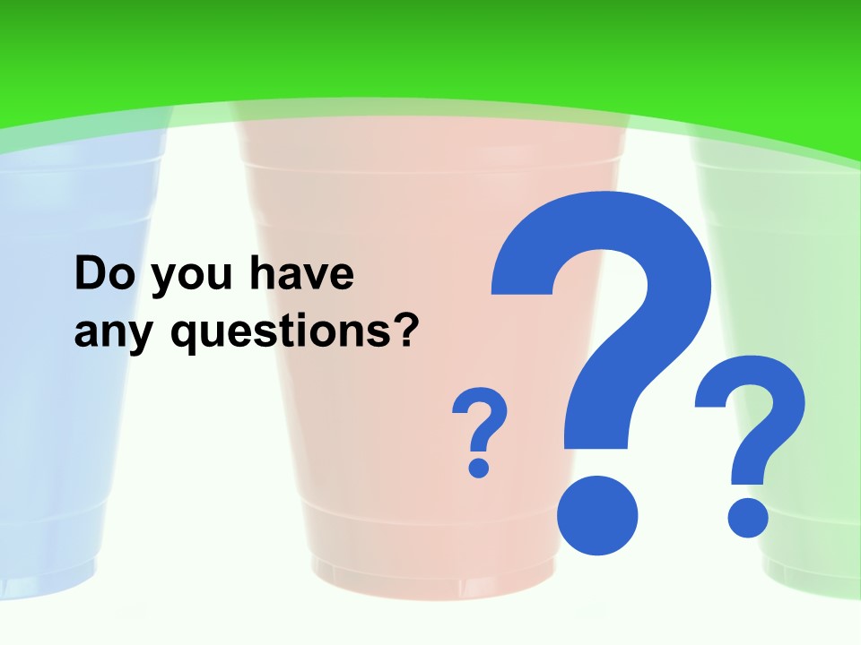 Plastic Cups PowerPoint Template