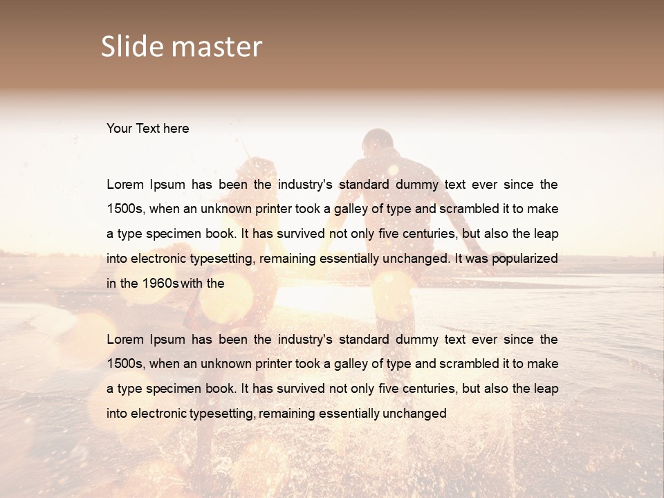 Run Across The Sea PowerPoint Template