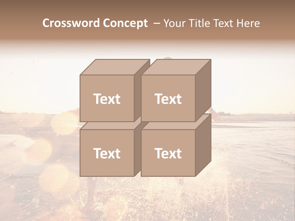Run Across The Sea PowerPoint Template