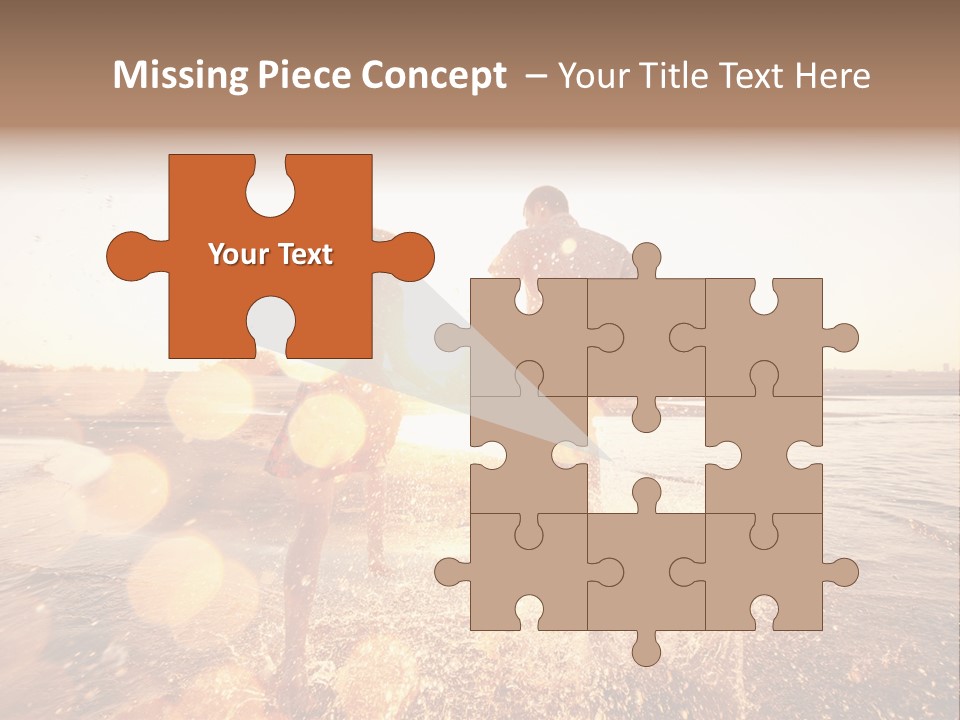 Run Across The Sea PowerPoint Template