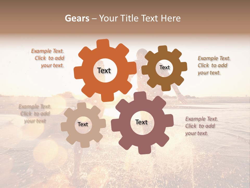 Run Across The Sea PowerPoint Template