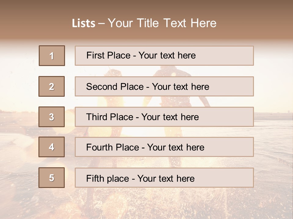 Run Across The Sea PowerPoint Template