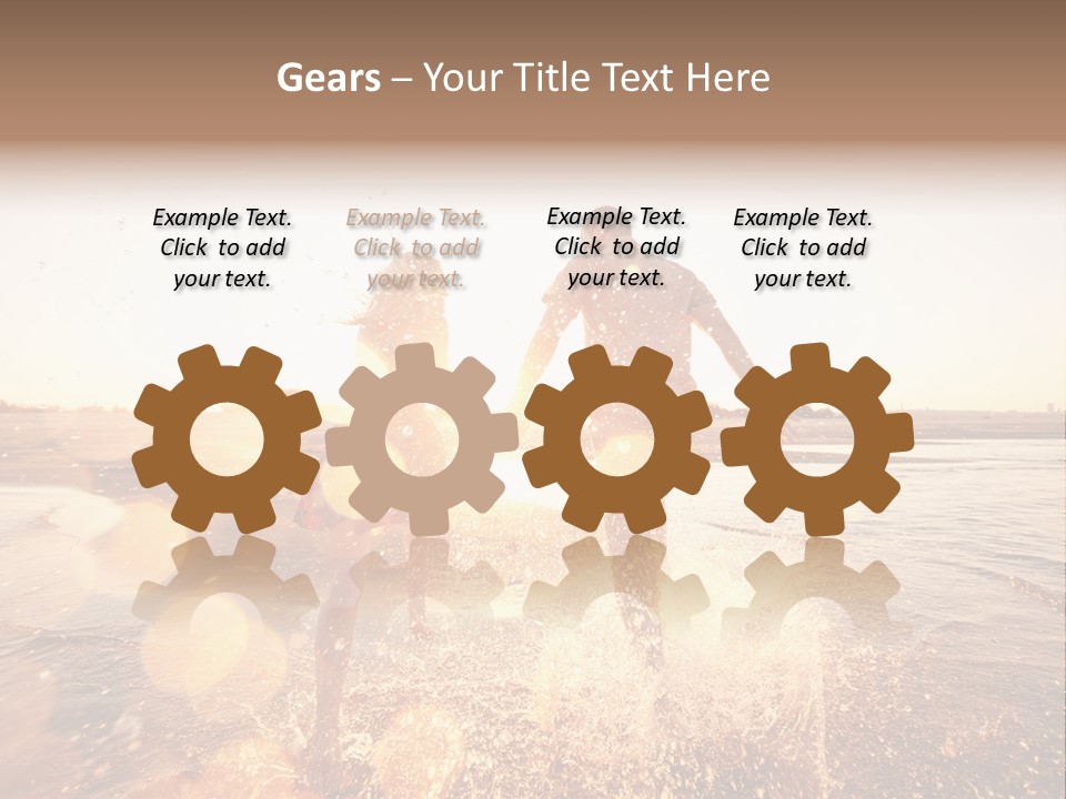 Run Across The Sea PowerPoint Template