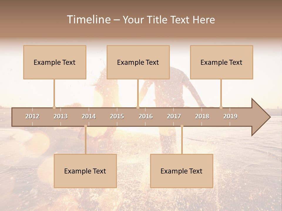 Run Across The Sea PowerPoint Template