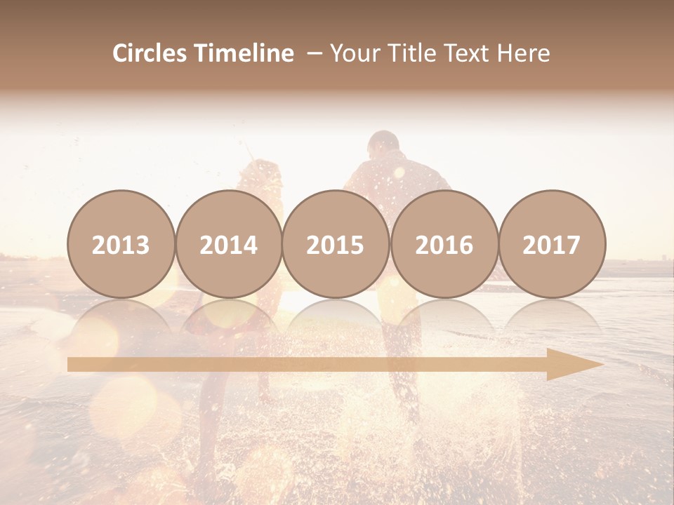 Run Across The Sea PowerPoint Template