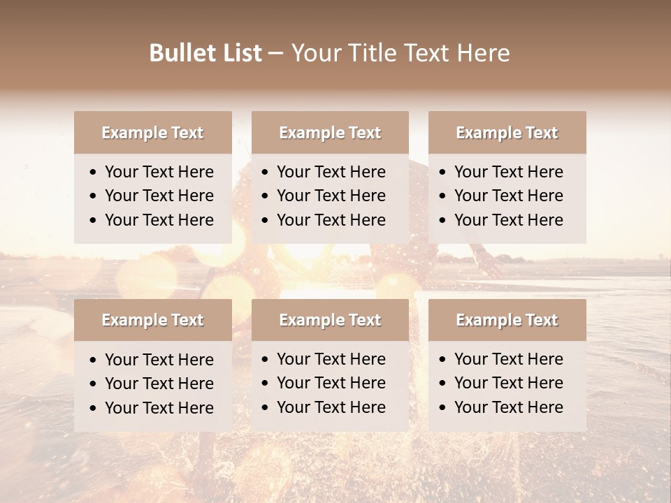 Run Across The Sea PowerPoint Template