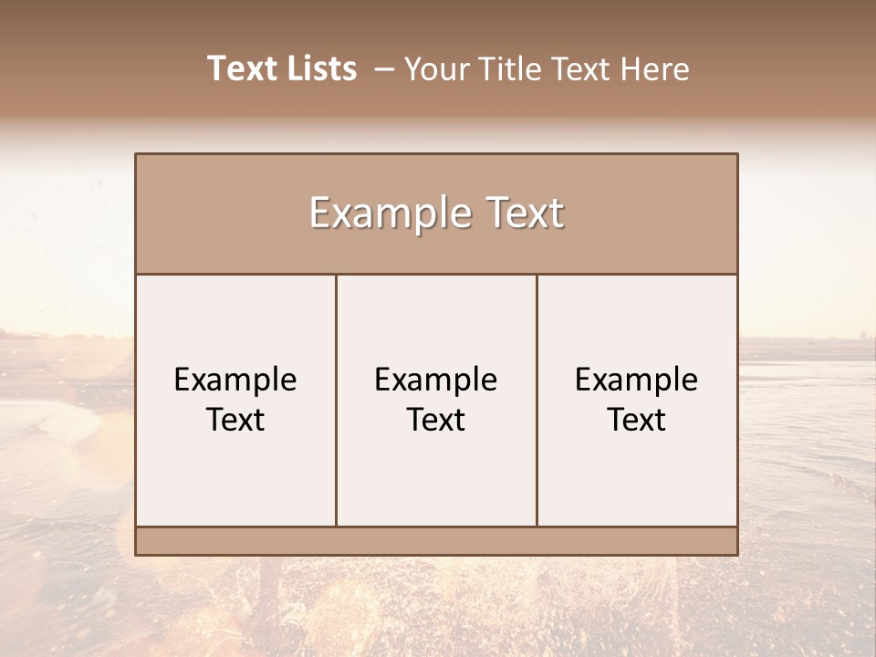 Run Across The Sea PowerPoint Template