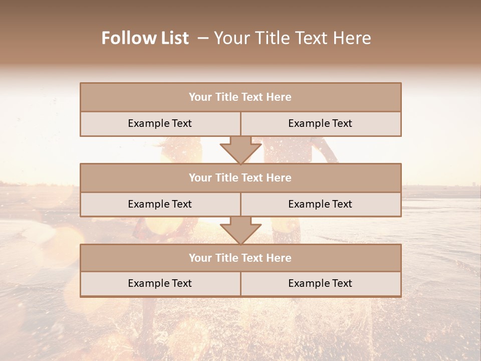 Run Across The Sea PowerPoint Template