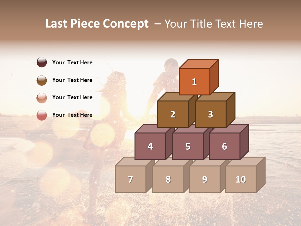 Run Across The Sea PowerPoint Template