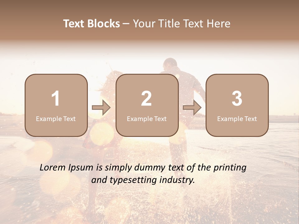 Run Across The Sea PowerPoint Template