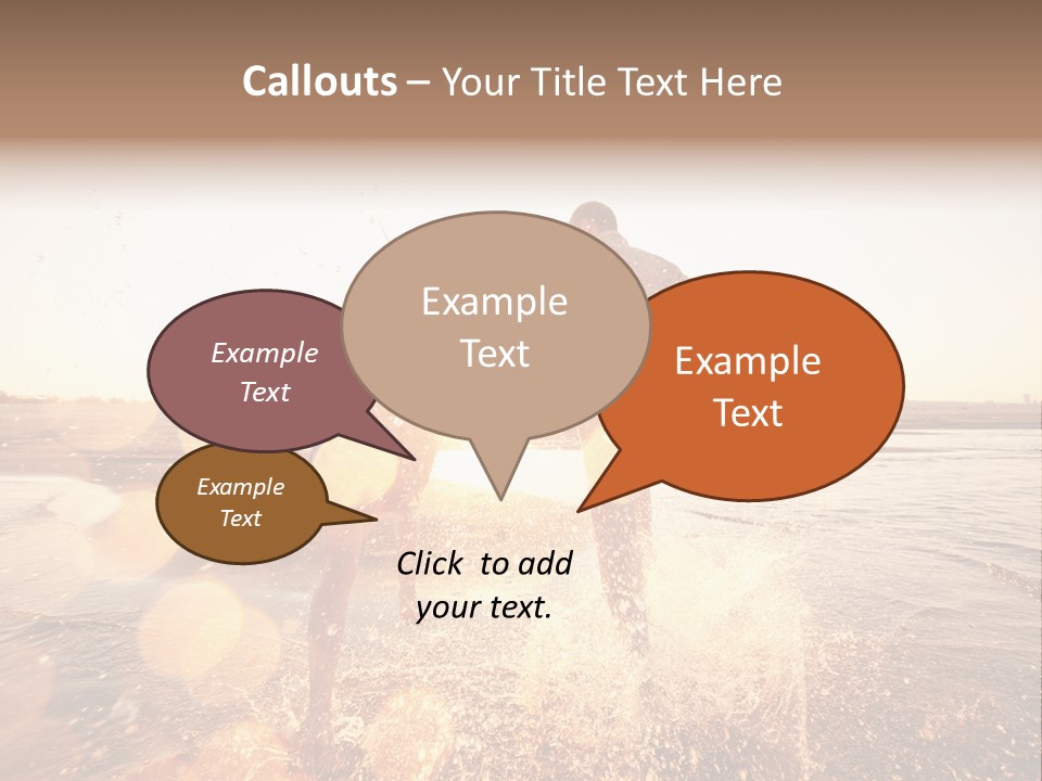 Run Across The Sea PowerPoint Template