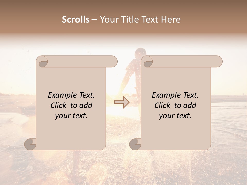 Run Across The Sea PowerPoint Template