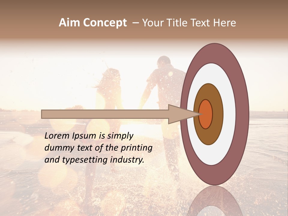 Run Across The Sea PowerPoint Template