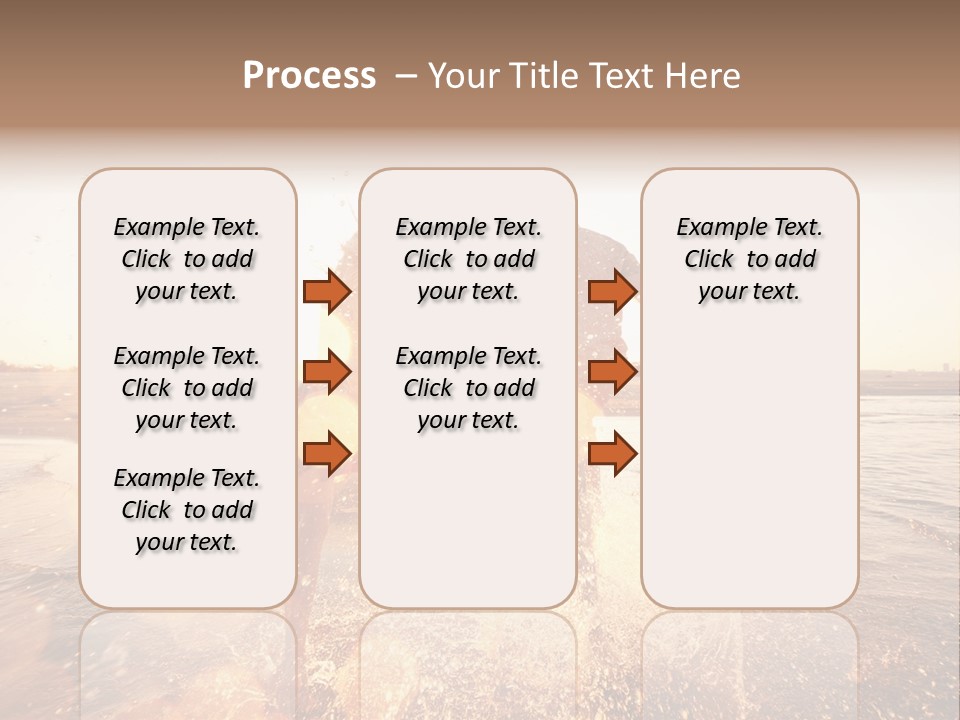 Run Across The Sea PowerPoint Template