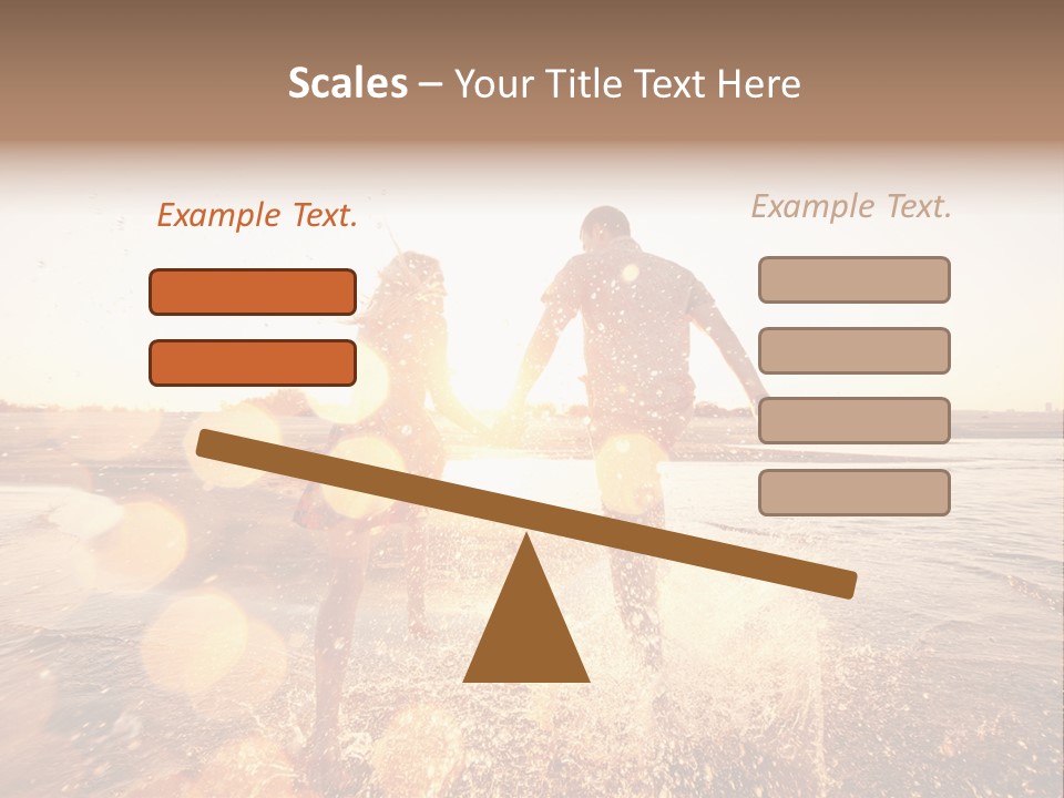 Run Across The Sea PowerPoint Template