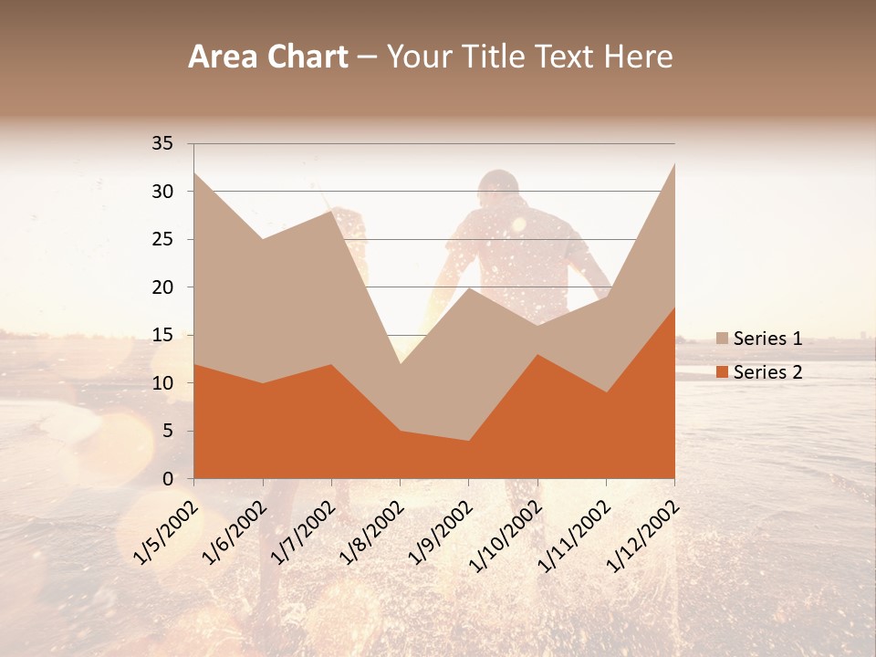 Run Across The Sea PowerPoint Template