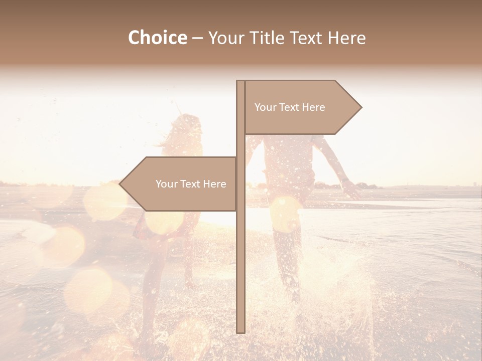 Run Across The Sea PowerPoint Template