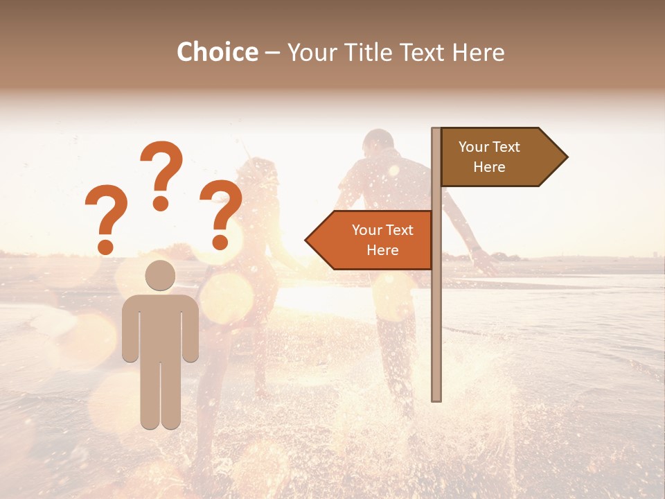 Run Across The Sea PowerPoint Template