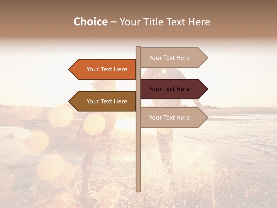 Run Across The Sea PowerPoint Template