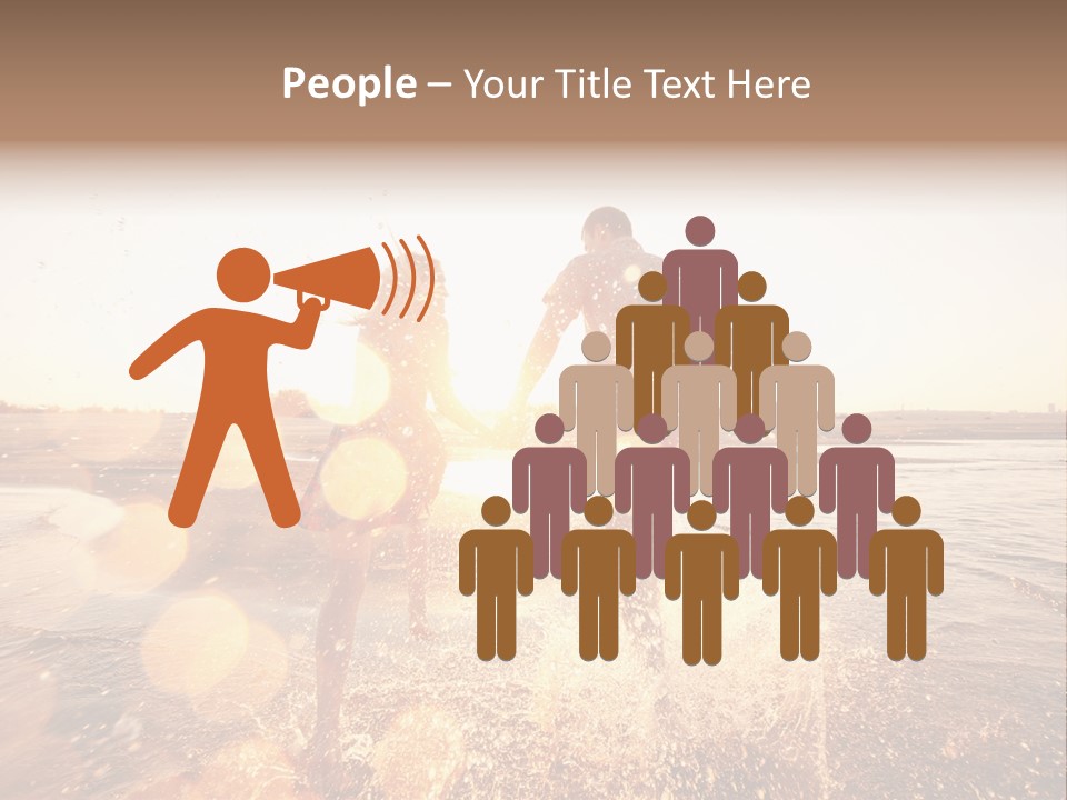 Run Across The Sea PowerPoint Template