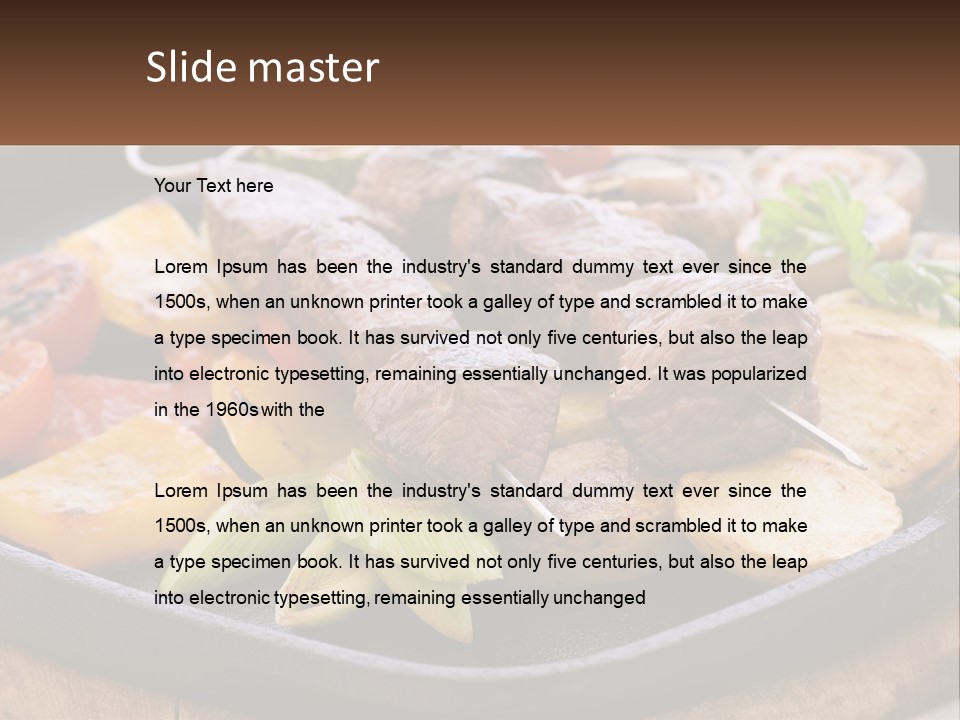 Skewers And Potatoes PowerPoint Template