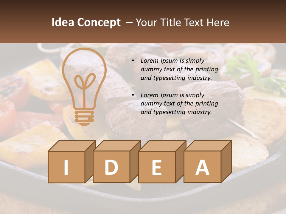 Skewers And Potatoes PowerPoint Template