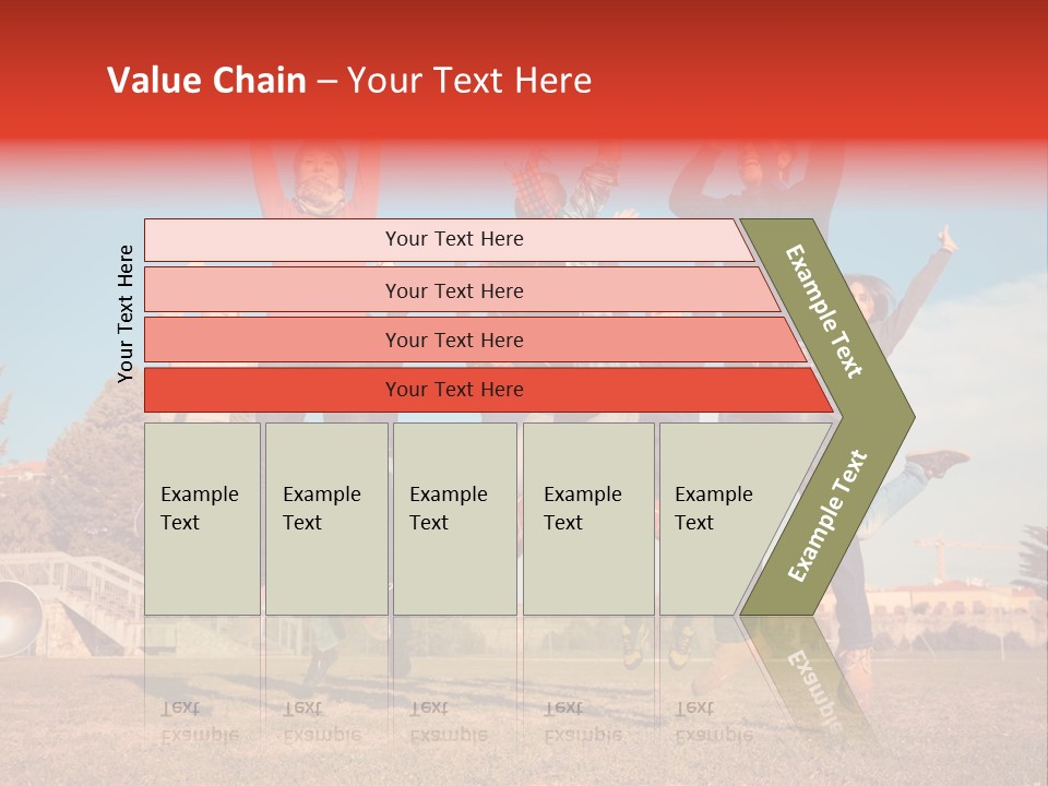 Group Photo In A Jump PowerPoint Template