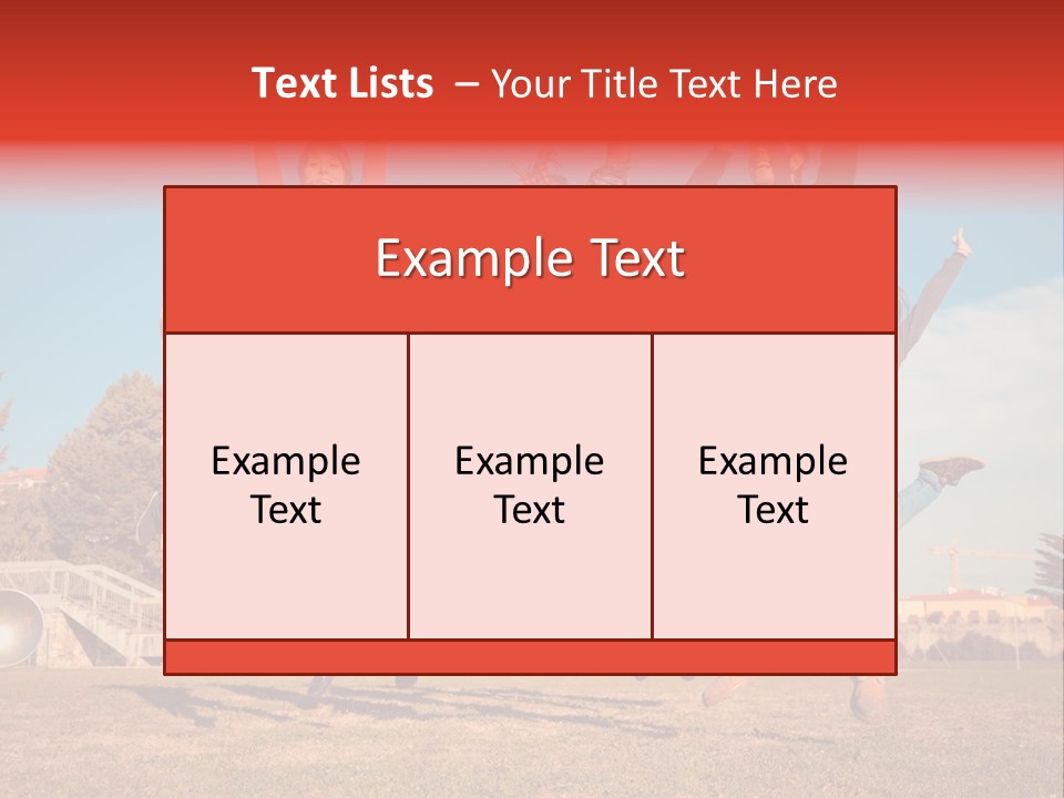 Group Photo In A Jump PowerPoint Template