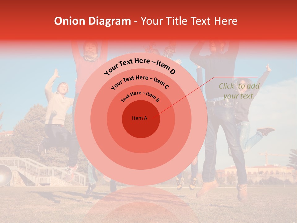 Group Photo In A Jump PowerPoint Template