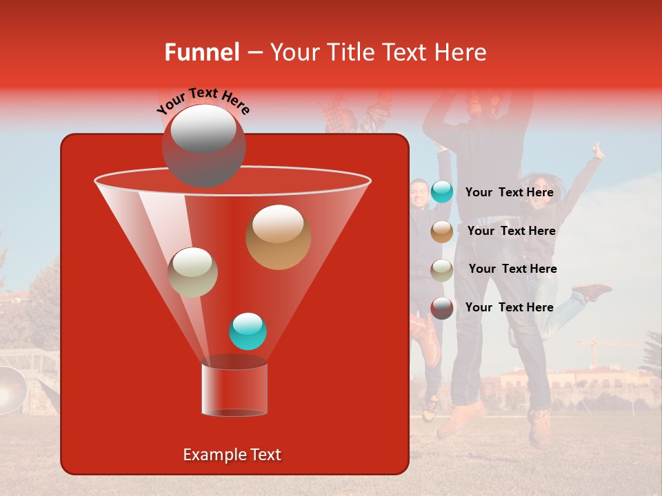 Group Photo In A Jump PowerPoint Template