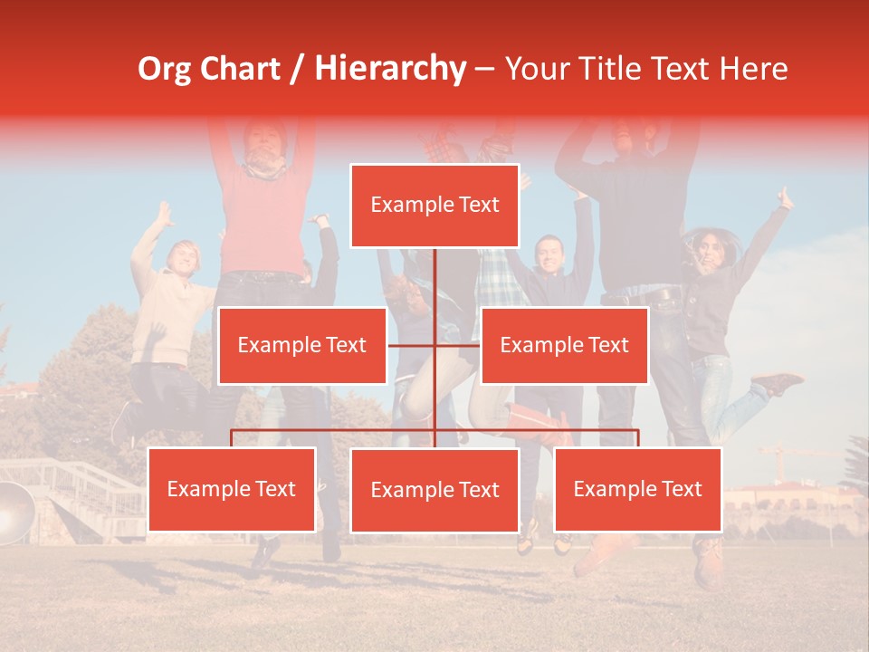 Group Photo In A Jump PowerPoint Template