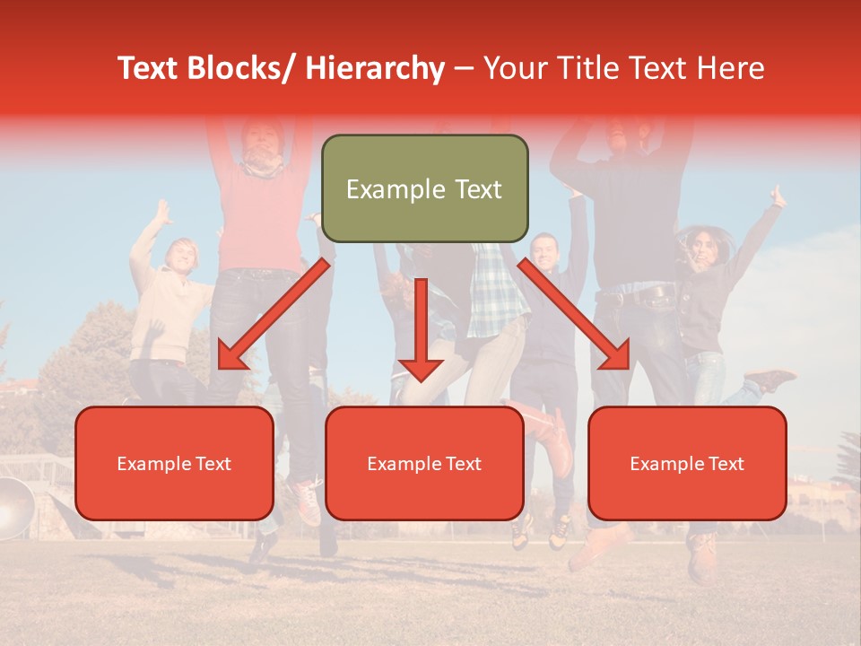 Group Photo In A Jump PowerPoint Template