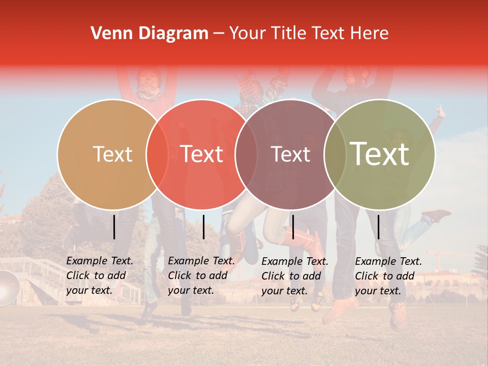 Group Photo In A Jump PowerPoint Template