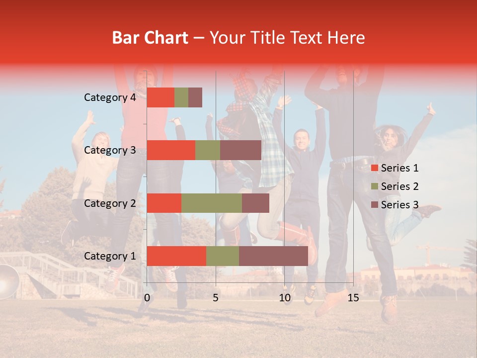 Group Photo In A Jump PowerPoint Template