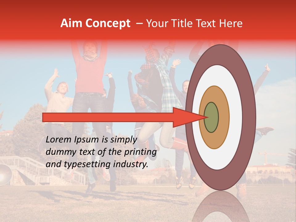 Group Photo In A Jump PowerPoint Template