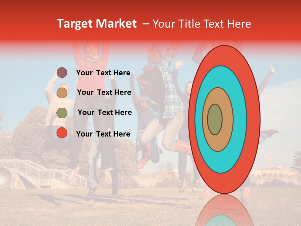 Group Photo In A Jump PowerPoint Template