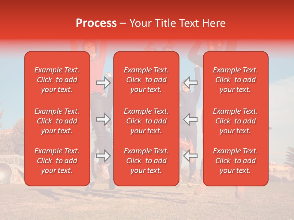 Group Photo In A Jump PowerPoint Template